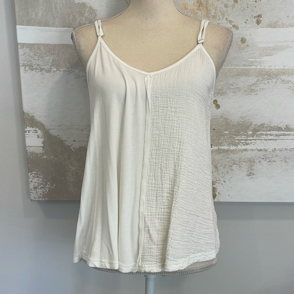 POL v-neck adjustable white tank top (nwt)